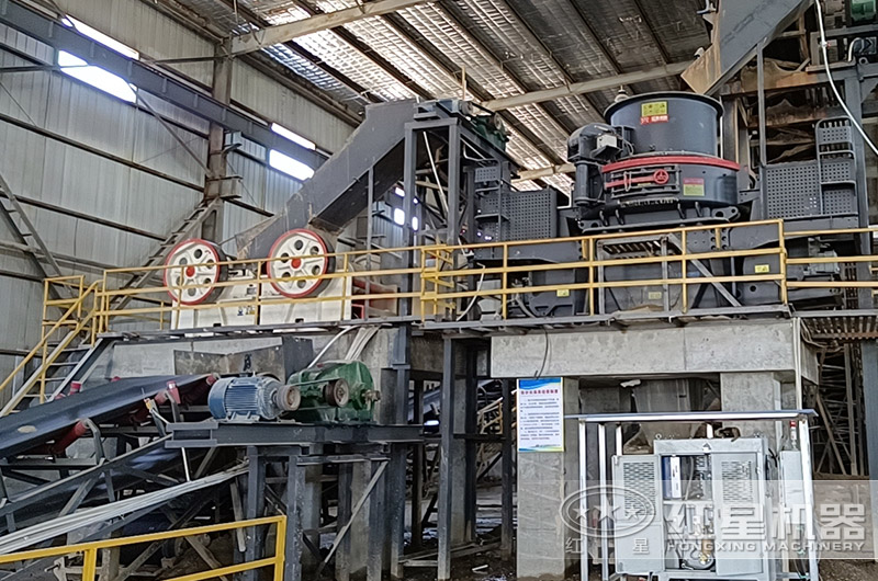 制砂生产线厂房环保现场